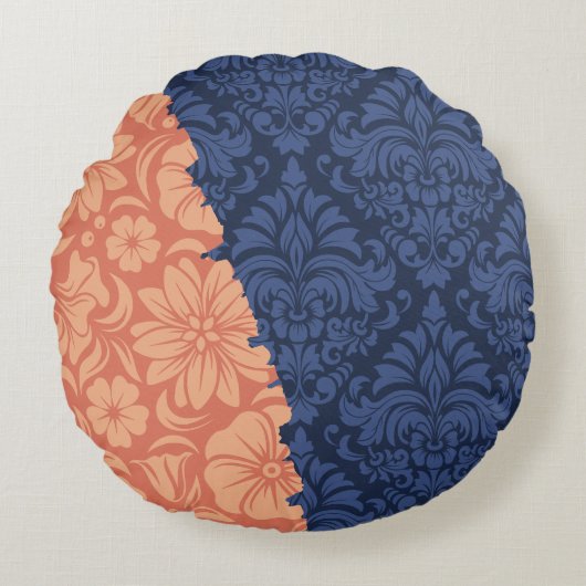 Luxuriöse Zierelemente Rundes Kissen (Vorderseite)