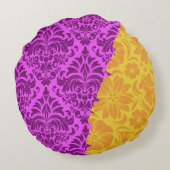 Luxuriöse Zierelemente Rundes Kissen (Rückseite)