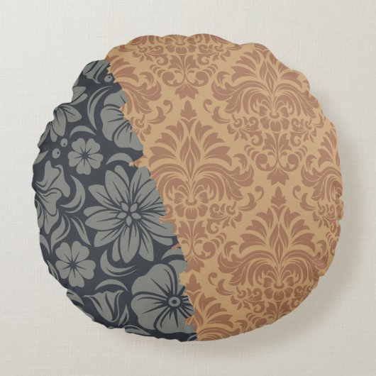 Luxuriöse Zierelemente Rundes Kissen (Vorderseite)