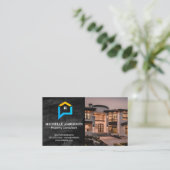 Luxuriöse Zuhause | Real-Anwesen-Logo Visitenkarte (Stehend Vorderseite)