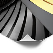 Luxuriöser Abstrakter Hintergrund mit Gold und Bla Poster (Ecke)