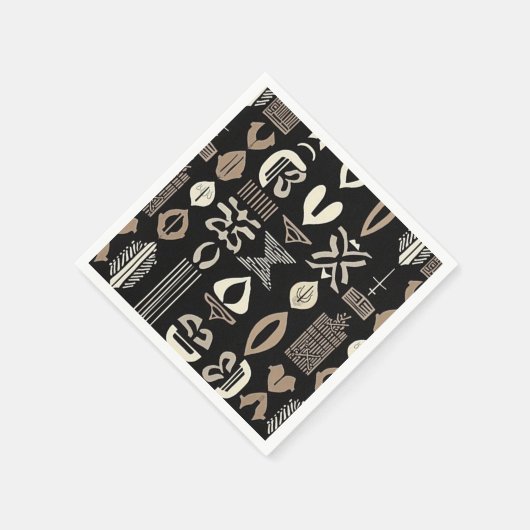 Luxuriöser afrikanischer Karibik-Mudcloth Serviette (Ecke)