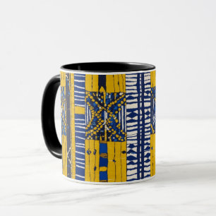 Luxuriöser afrikanischer Karibik-Mudcloth Tasse