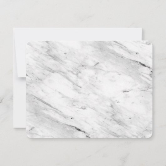 Luxuriöser Ampersand mit weißem Marmor und Foto Save The Date (Rückseite)