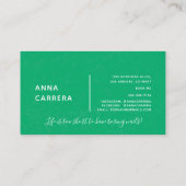 Luxuriöser Aquamariner Nagelfarben Nail Tech Nagel Visitenkarte (Rückseite)