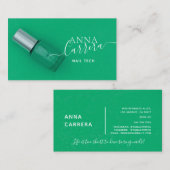 Luxuriöser Aquamariner Nagelfarben Nail Tech Nagel Visitenkarte (Vorne/Hinten)