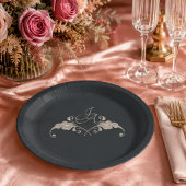 Luxuriöser barocker Hochzeitspapierteller Pappteller