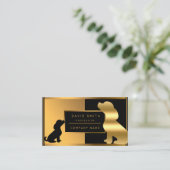 Luxuriöser Beruflicher Tierarzthund Ihren Text hin Visitenkarte (Stehend Vorderseite)