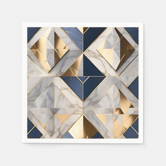 Luxuriöser blau-grauer Marmor mit Gold Serviette (Vorderseite)