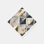 Luxuriöser blau-grauer Marmor mit Gold Serviette (Ecke)