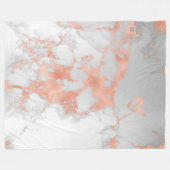 Luxuriöser Blush Glitzer Weißrosa Marmor Fleecedecke (Vorderseite (Horizontal))