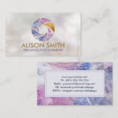 Luxuriöser Charoite Camera Shutter Fotograf Visitenkarte (Vorne/Hinten)