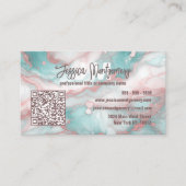 Luxuriöser Chic Glitzer Vein Marmor in Pastellfarb Visitenkarte (Vorderseite)