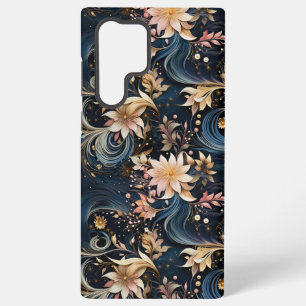 Luxuriöser dunkelblauer botanischer Garten Samsung Galaxy Hülle