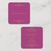 Luxuriöser Elegant-Template-Beruflicher Gold-Text Quadratische Visitenkarte (Vorne/Hinten)