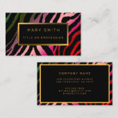 Luxuriöser, farbenfroher Tiger fügt Ihren Text hin Visitenkarte (Vorne/Hinten)