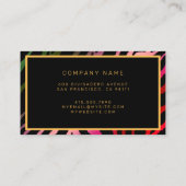 Luxuriöser, farbenfroher Tiger fügt Ihren Text hin Visitenkarte (Rückseite)