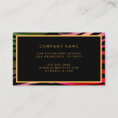 Luxuriöser, farbenfroher Tiger fügt Ihren Text hin Visitenkarte (Rückseite)