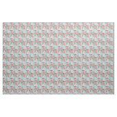 Luxuriöser Flamingo mit Ventilatorpüree und Blautö Stoff (Yard (91,4 cm))