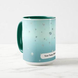 Luxuriöser Frostiger Grün Azure Bronze Tau Punkte Tasse