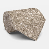 Luxuriöser Funkelnd Beige Glitzer Krawatte (Gerollt)