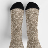 Luxuriöser Funkelnd Beige Glitzer Socken (Oben)