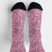 Luxuriöser Funkelnd Dusty Pink Glitzer Socken (Oben)