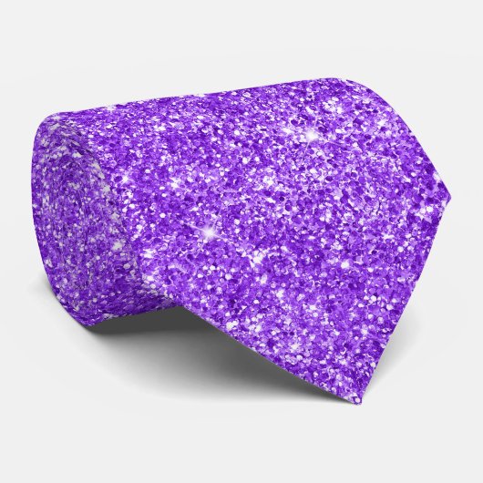 Luxuriöser Funkelnd, heller Violet Glitzer Krawatte (Gerollt)