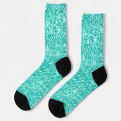 Luxuriöser Funkelnd türkisfarbener Glitzer Socken (Linkes Detail)