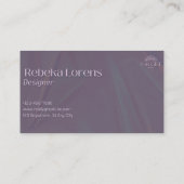 Luxuriöser gedämpfter lila Schmuck Visitenkarte (Rückseite)