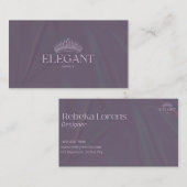 Luxuriöser gedämpfter lila Schmuck Visitenkarte (Vorne/Hinten)