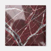 Luxuriöser glänzender roter Marmor Magnet (Vorne)