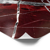 Luxuriöser glänzender roter Marmor Poster (Ecke)