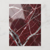 Luxuriöser glänzender roter Marmor Postkarte (Vorderseite)