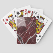 Luxuriöser glänzender roter Marmor Spielkarten (Rückseite)