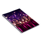 Luxuriöser Glitzer Glow 3D Hintergrund. Notizblock (Rechte Seite)
