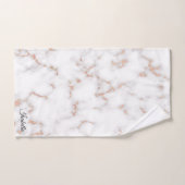 Luxuriöser Glitzer Rosa weißer Marmor individuell  Badhandtuch Set (Handtuch)