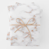 Luxuriöser Glitzer Rosa weißer Marmor individuell  Geschenkpapier Set (Beispiel)