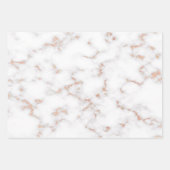Luxuriöser Glitzer Rosa weißer Marmor individuell  Geschenkpapier Set (Vorderseite)