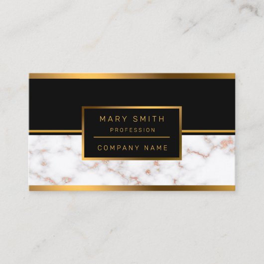 Luxuriöser Glitzer Rosa weißer Marmor individuell  Visitenkarte (Vorderseite)