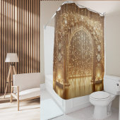 Luxuriöser Gold Celebration Arch: Elegante Hochzei Duschvorhang