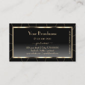 Luxuriöser Gold Frame Dunkler Gradient Glamour mit Visitenkarte (Rückseite)