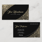 Luxuriöser Gold Glitzer Extravagant Visitenkarte (Vorne/Hinten)
