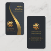 Luxuriöser Gold Profit Wave Graph Forex Visitenkarte (Vorne/Hinten)