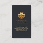 Luxuriöser Gold Profit Wave Graph Forex Visitenkarte (Rückseite)