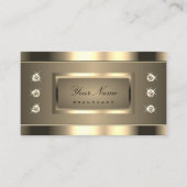Luxuriöser Goldeffekt mit schimmernden Rhinestones Visitenkarte (Vorderseite)