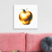 Luxuriöser goldener Apfel Leinwanddruck (Insitu (Wohnzimmer))
