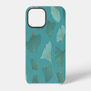 Luxuriöser goldener Ginkgo, Vintage-Wallpaper. iPhone 12 Hülle