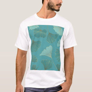 Luxuriöser goldener Ginkgo, Vintage-Wallpaper. T-Shirt