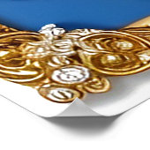 Luxuriöser goldener Rahmen mit Perlen verziert Poster (Ecke)